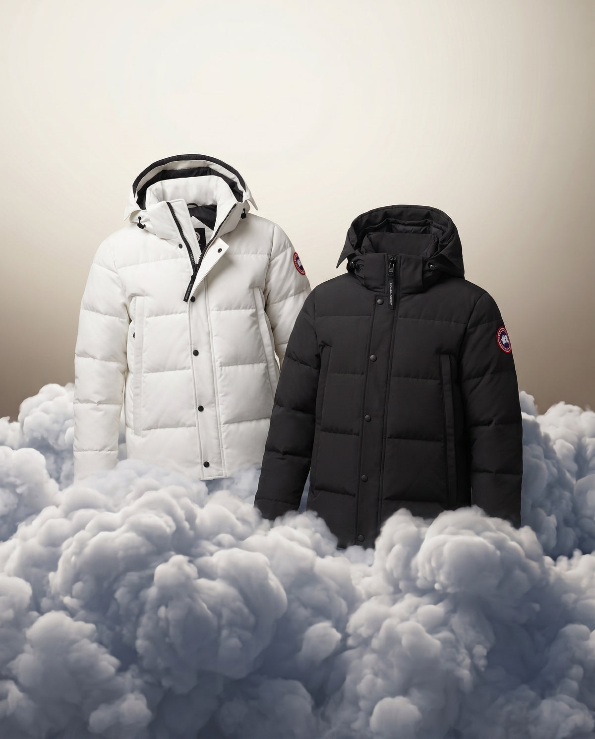 Parkas Canada Goose posées sur des nuages