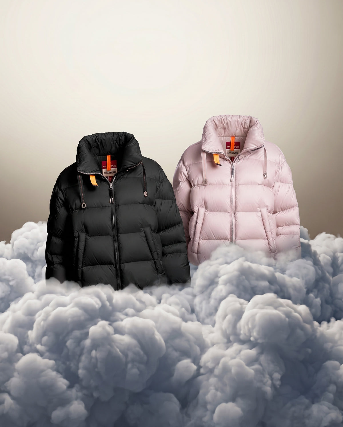Doudounes Parajumpers posées sur des nuages