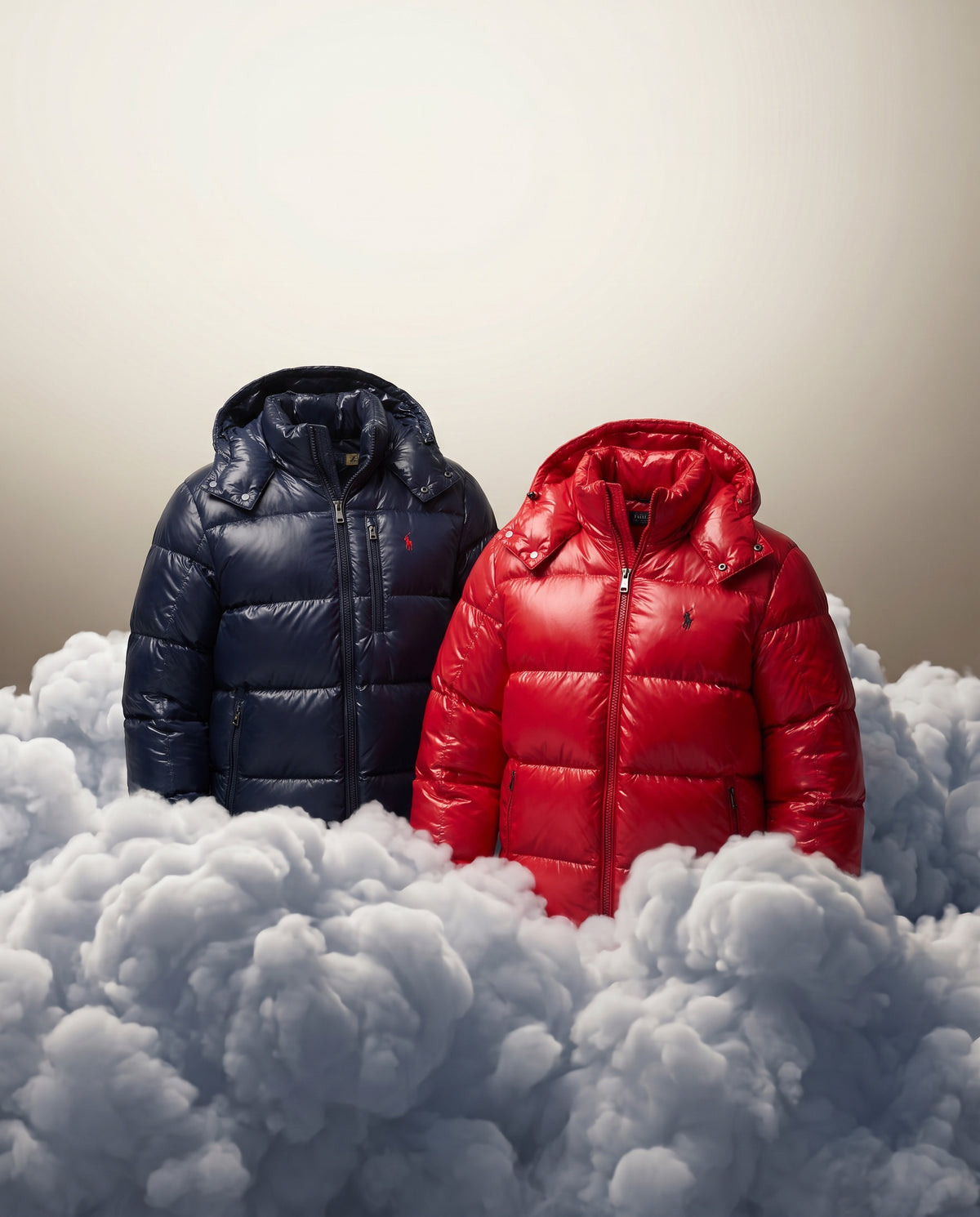 Doudounes Ralph Lauren posées sur des nuages