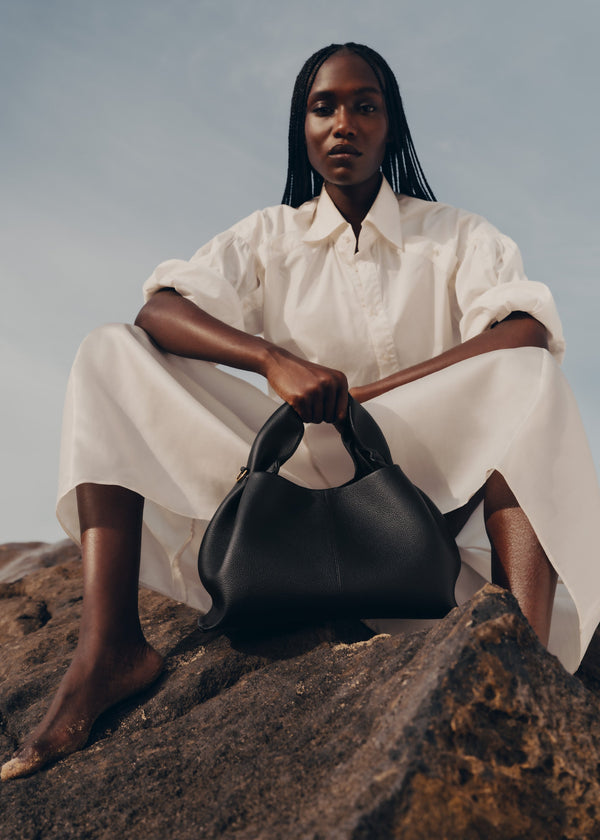 Polène Bag Numéro Neuf Grained Black