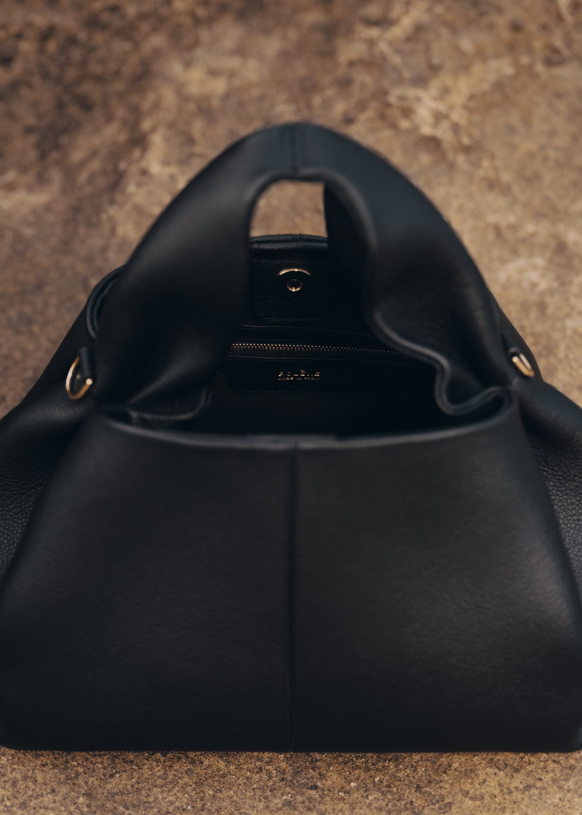Polène Bag Numéro Neuf Grained Black