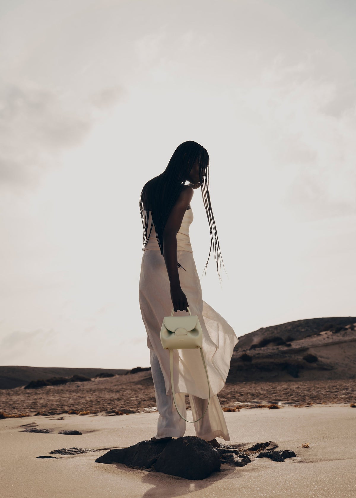 Polène Bag Numéro Un Nano Smooth Aloe