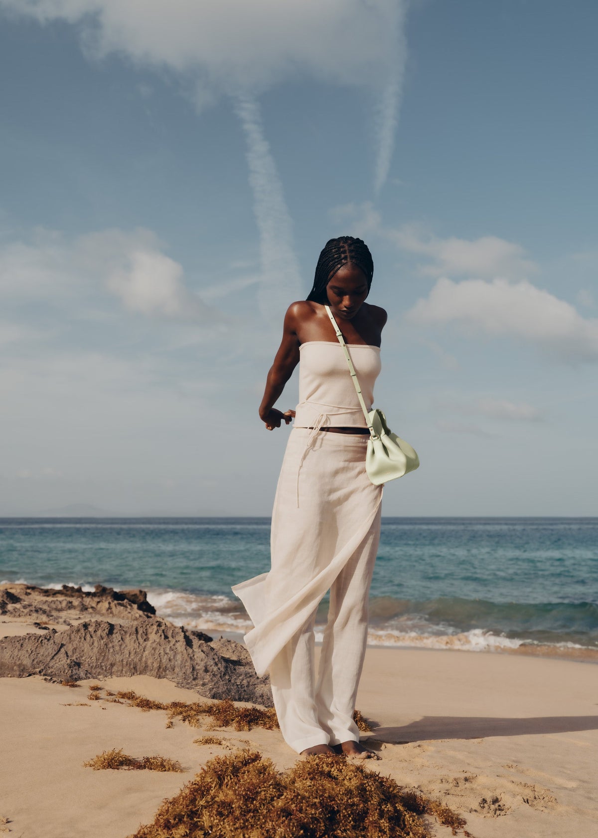 Polène Bag Numéro Neuf Mini Grained Aloe