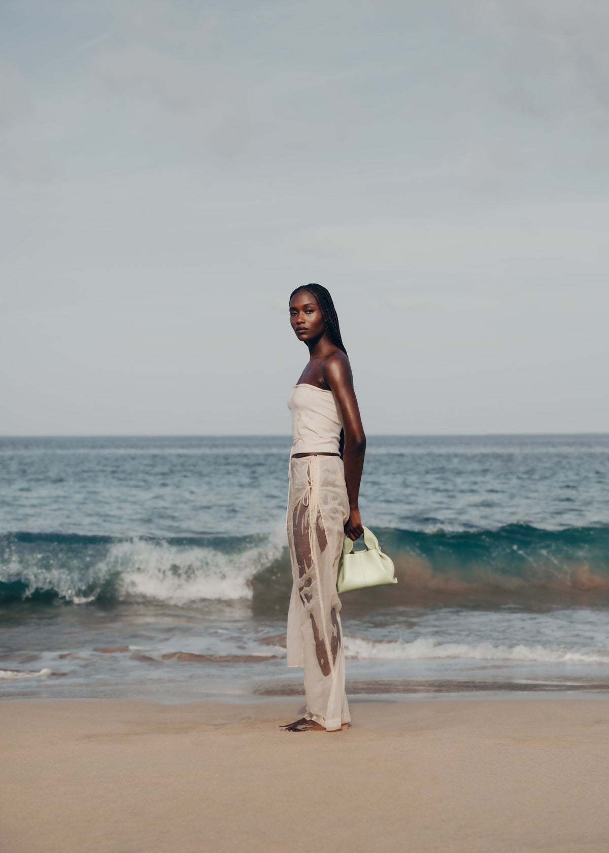 Polène Bag Numéro Neuf Mini Grained Aloe