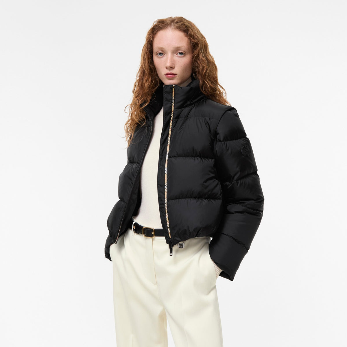 Burberry Langdale Noir · Doudoune à manches amovibles