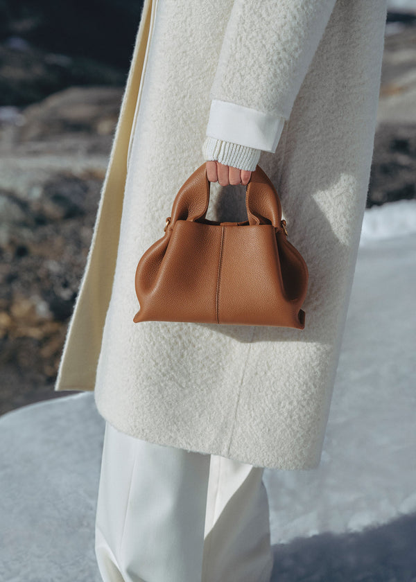 Polène Bag Numéro Neuf Mini Grained Camel