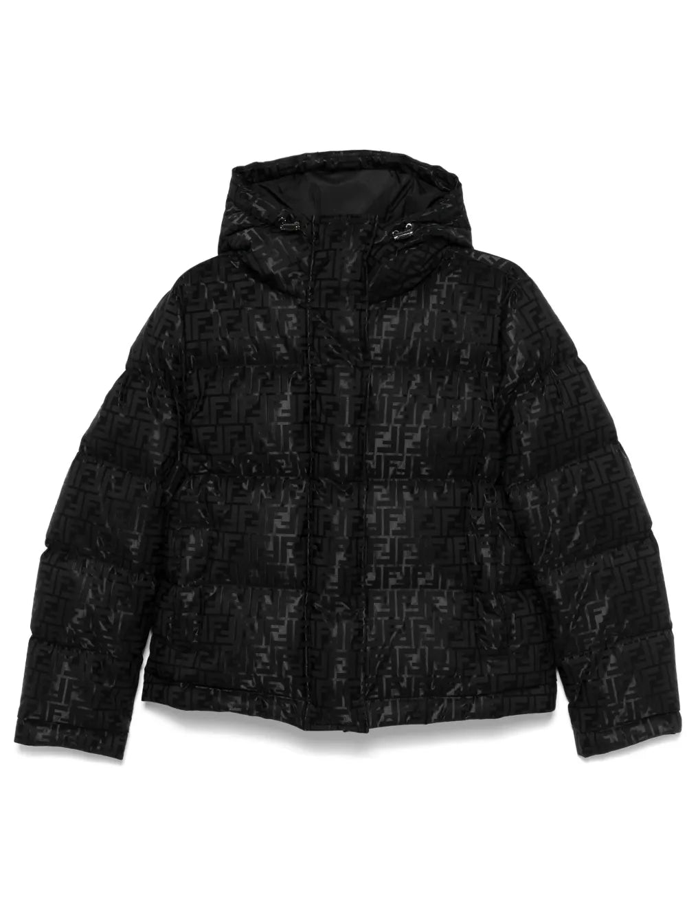 Fendi FF Noir · Doudoune courte à capuche