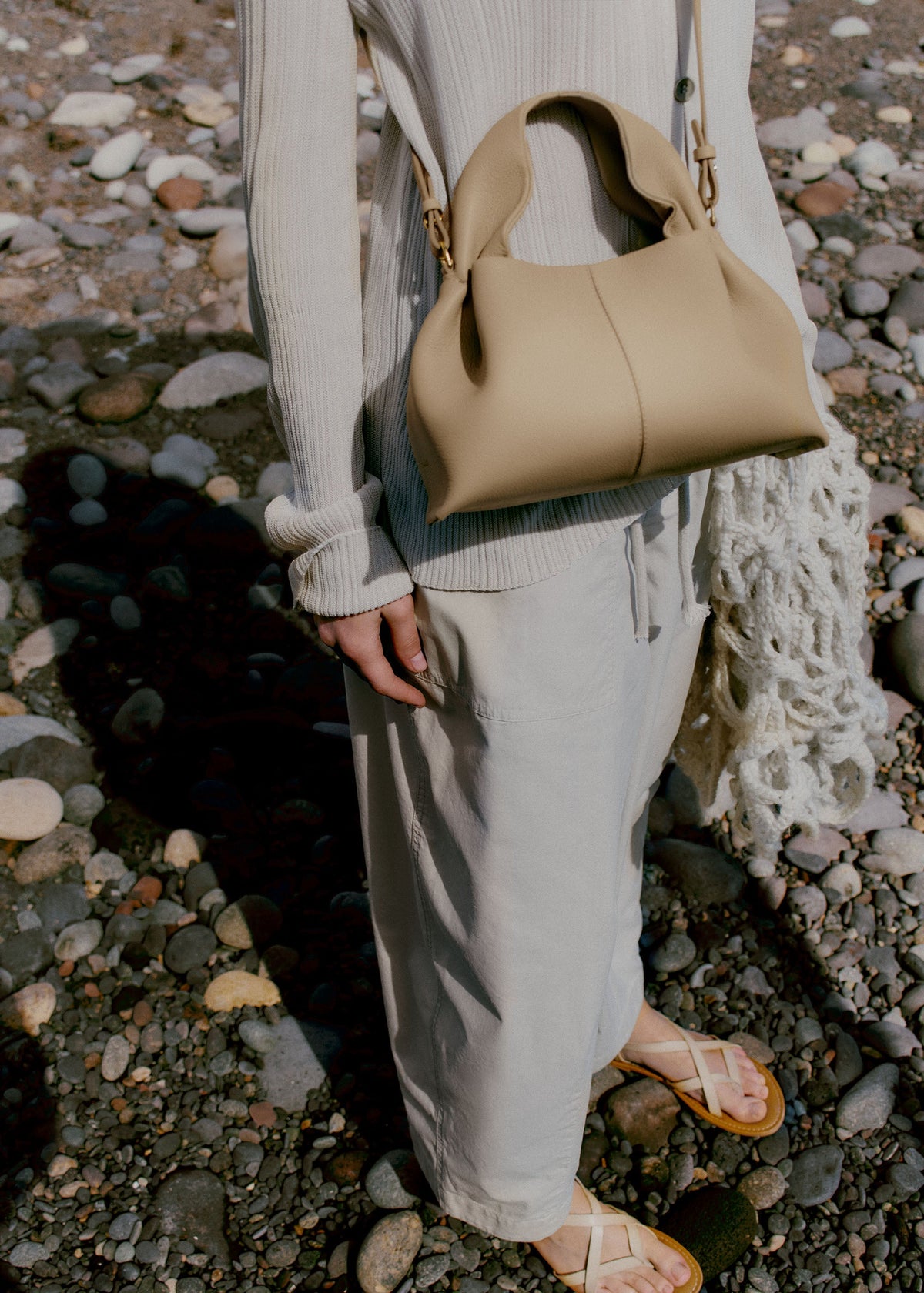 Polène Bag Numéro Neuf Mini Grained Sand