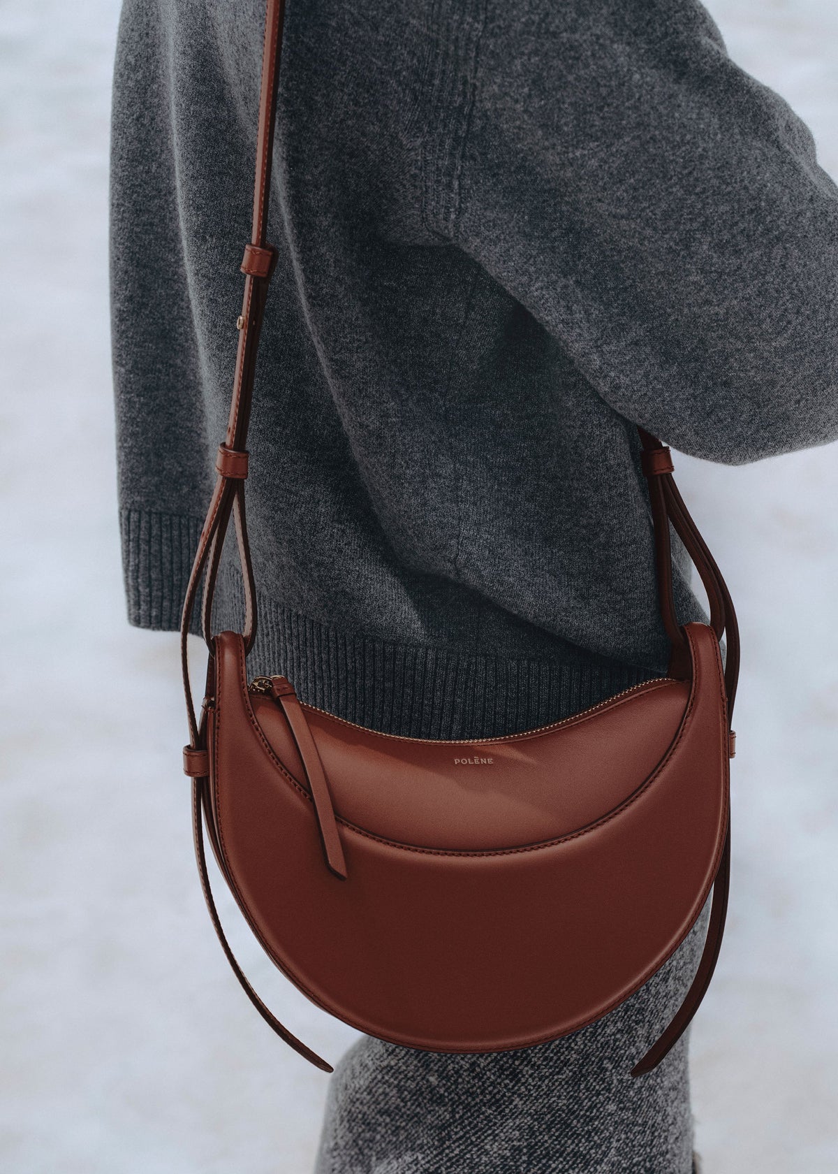 Polène Bag Numéro Dix Smooth Red Clay
