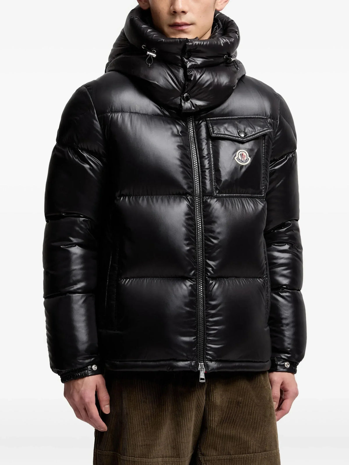Moncler Noir Brillant · Doudoune à capuche