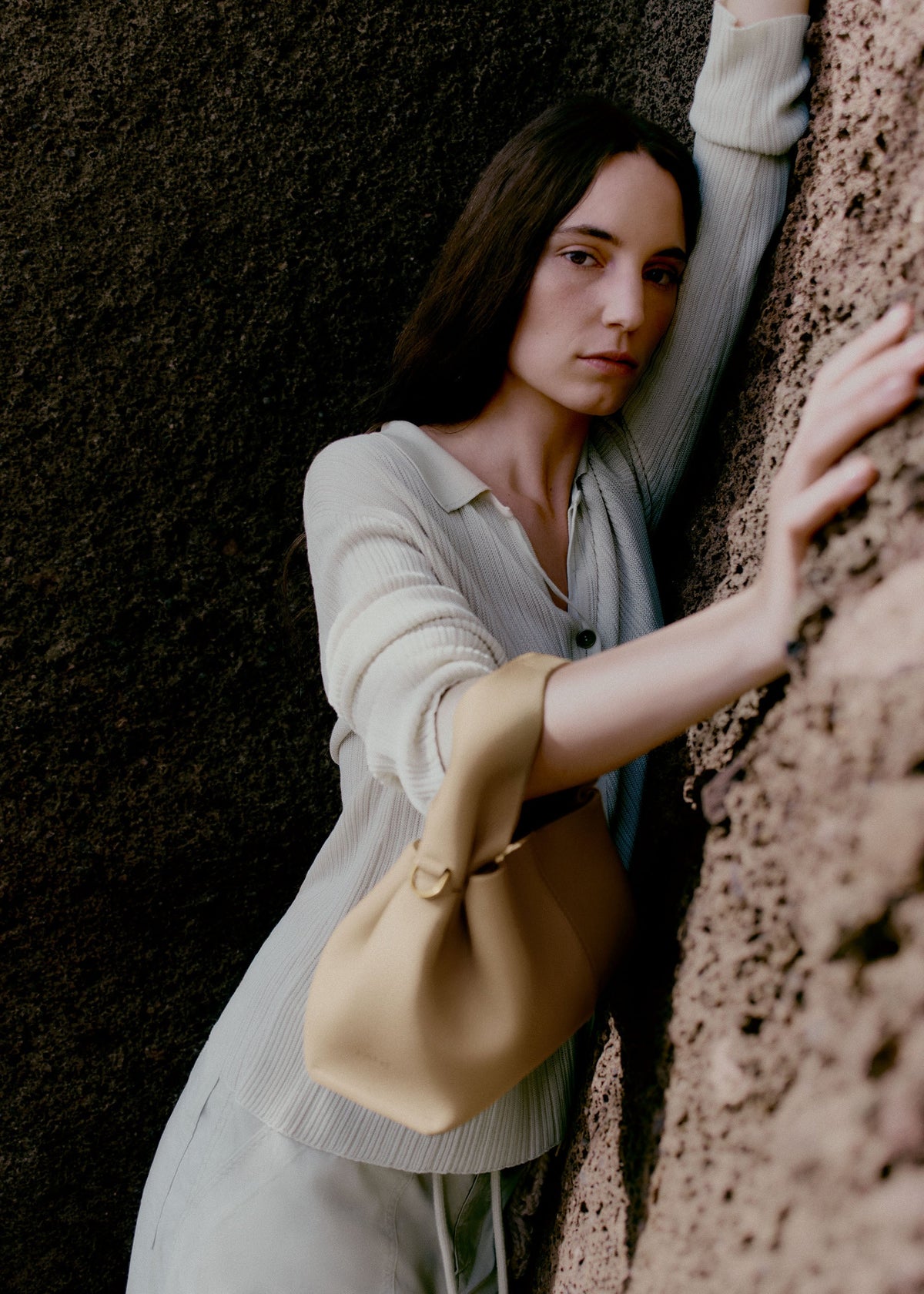 Polène Bag Numéro Neuf Mini Grained Sand