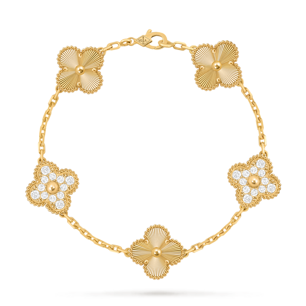 Van Cleef Vintage Alhambra 5 motifs Or jaune