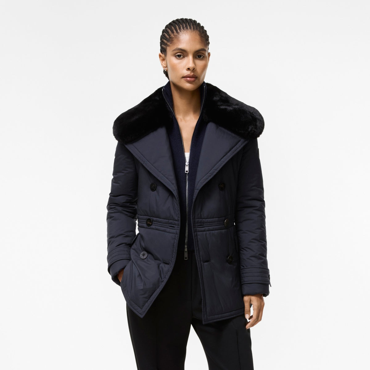 Burberry Hertford Marine · Veste trench matelassée