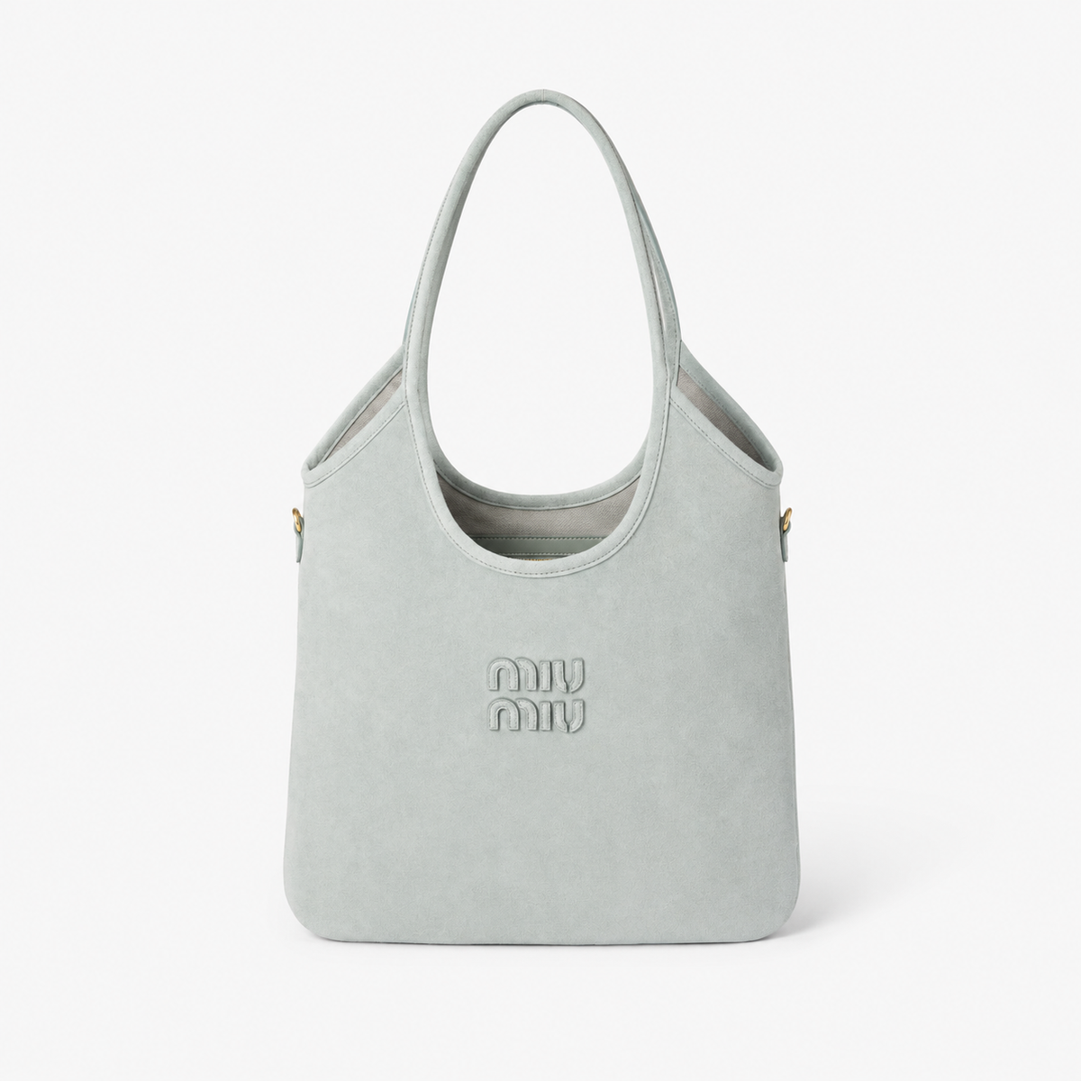 MiuMiu IVY Bag in White Suede