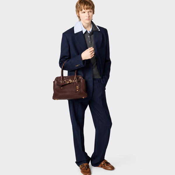 MiuMiu Aventure Bag in Brown Nappa Leather