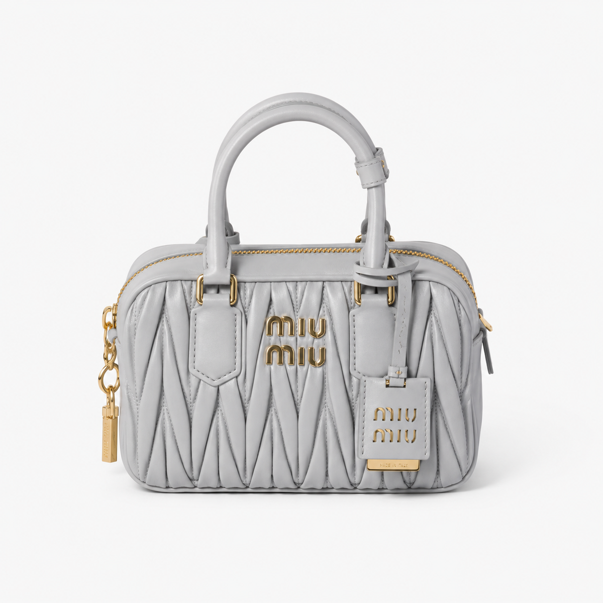 MiuMiu Arcadie Bag in Pink Quilted Nappa Leather