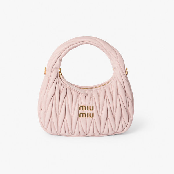 MiuMiu Mini Wander Bag in Powder Blue Quilted Velvet
