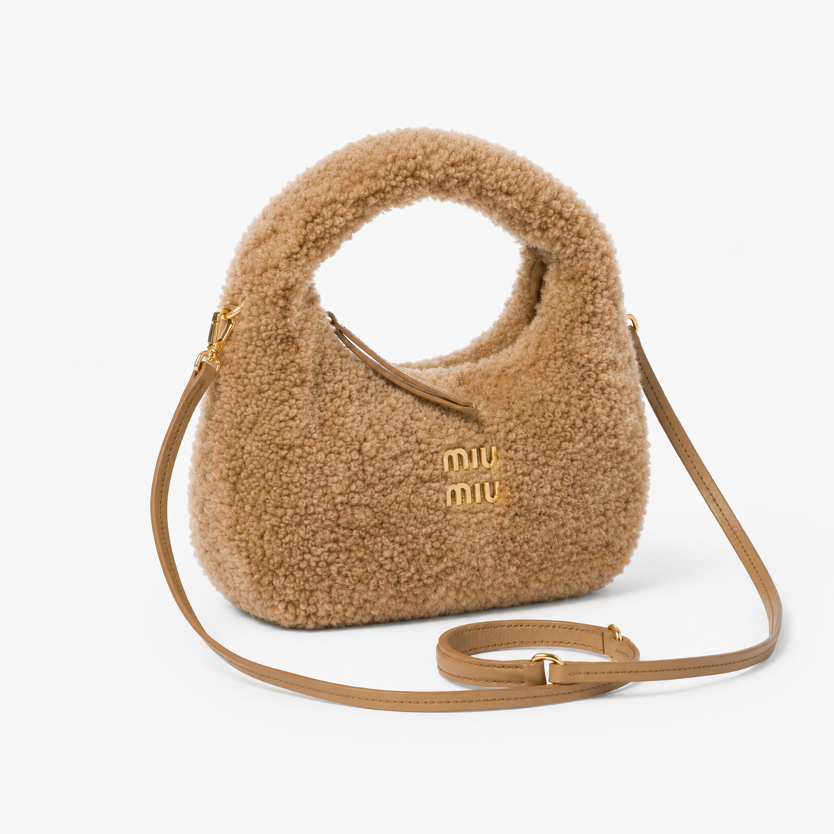 MiuMiu Wander Shearling Bag Green