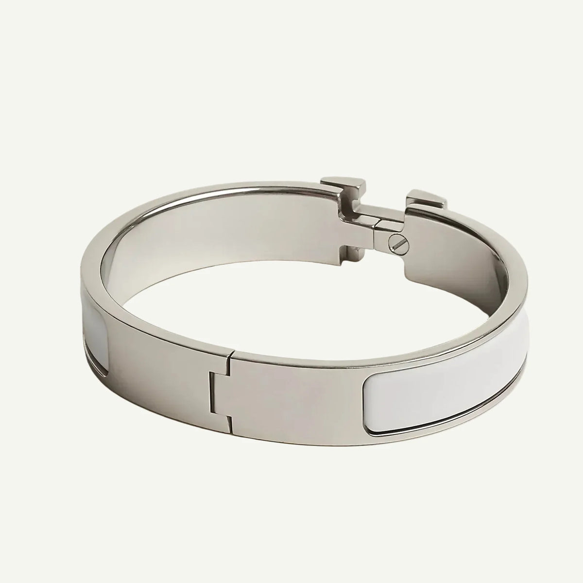 Hermès - Clic H Bracelet Blanc