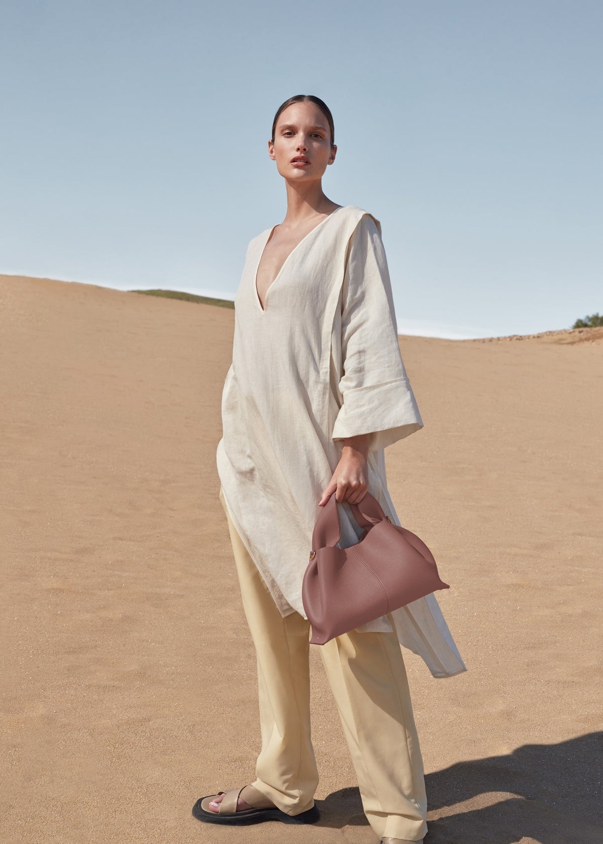 Polène Bag Numéro Neuf Grained Blush