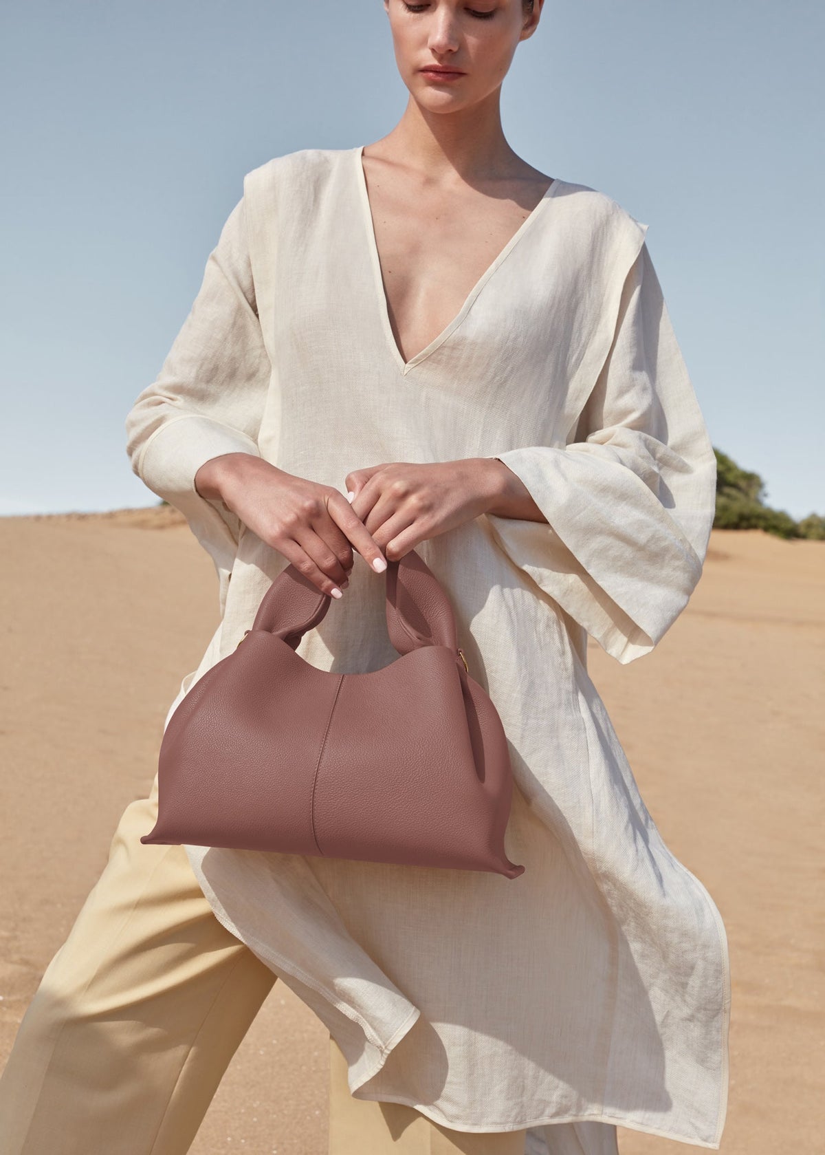 Polène Bag Numéro Neuf Grained Blush