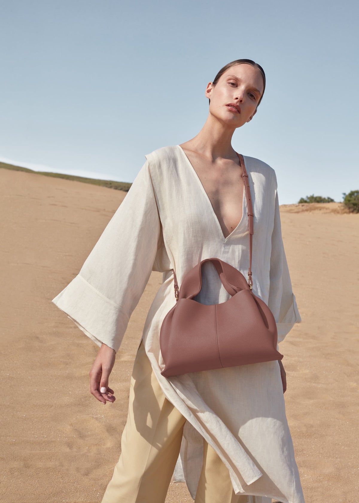 Polène Bag Numéro Neuf Grained Blush