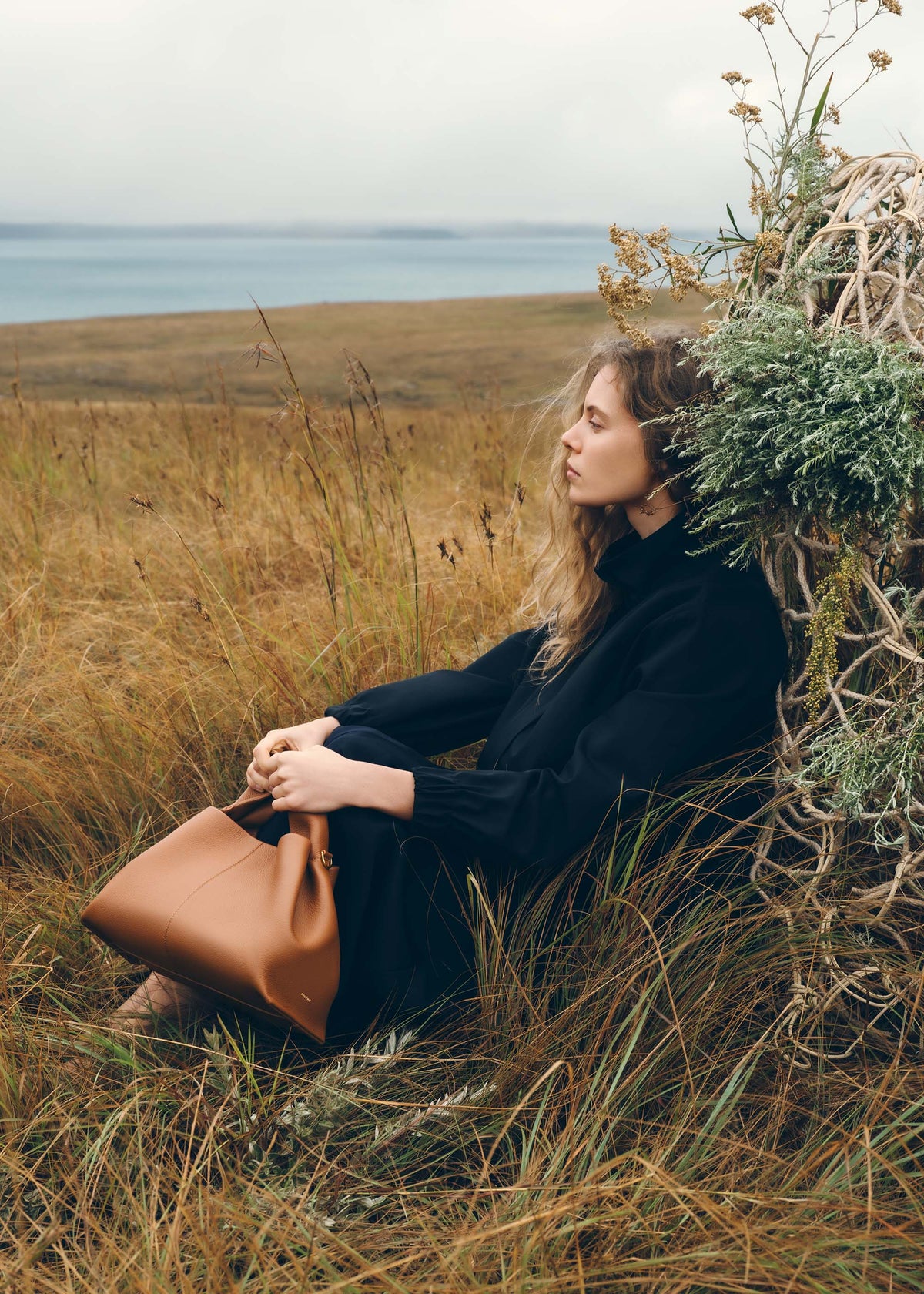 Polène Bag Numéro Neuf Grained Camel