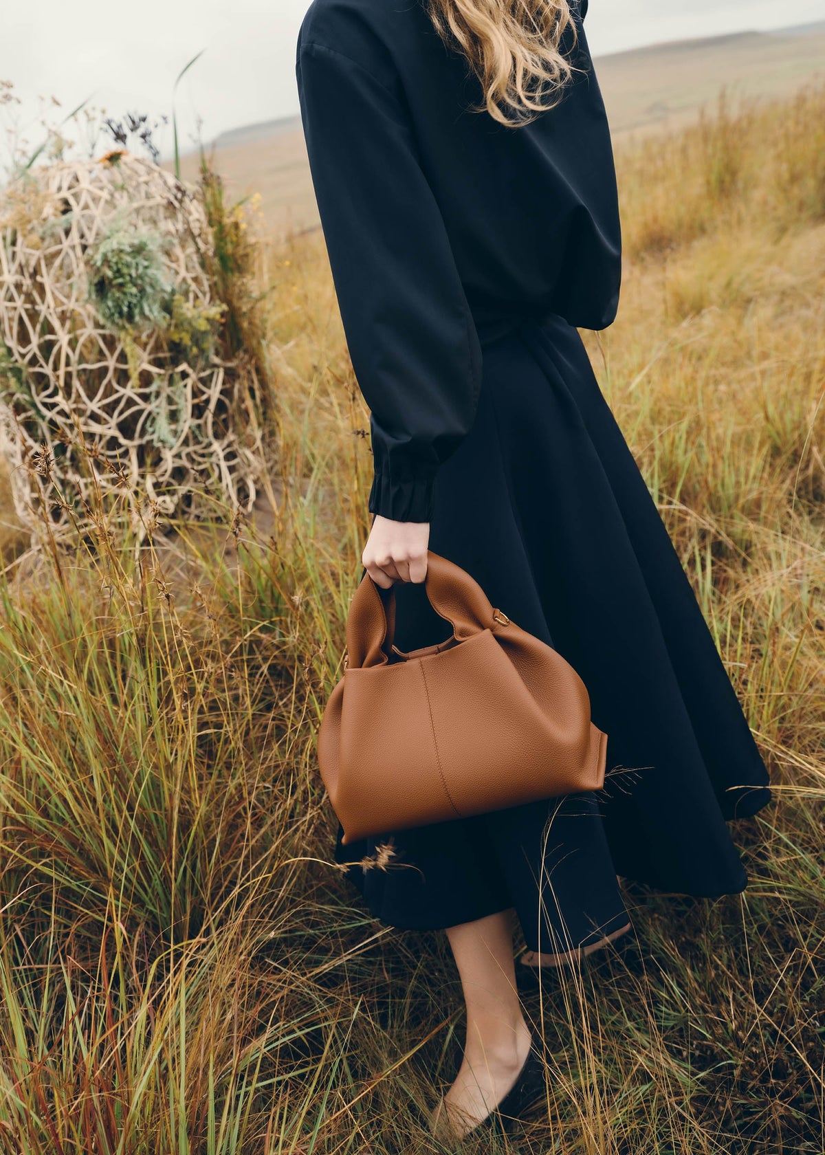 Polène Bag Numéro Neuf Grained Camel