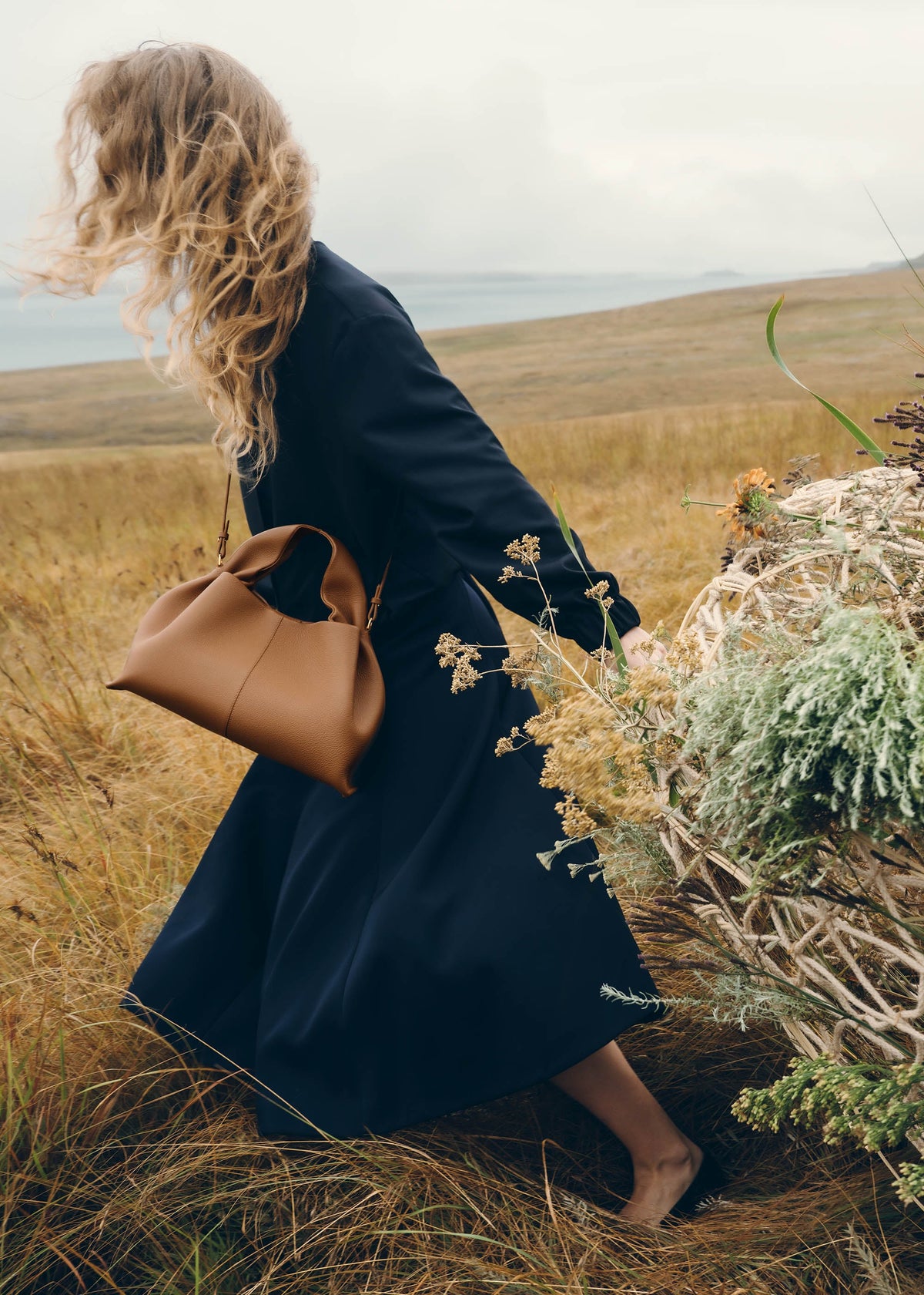 Polène Bag Numéro Neuf Grained Camel