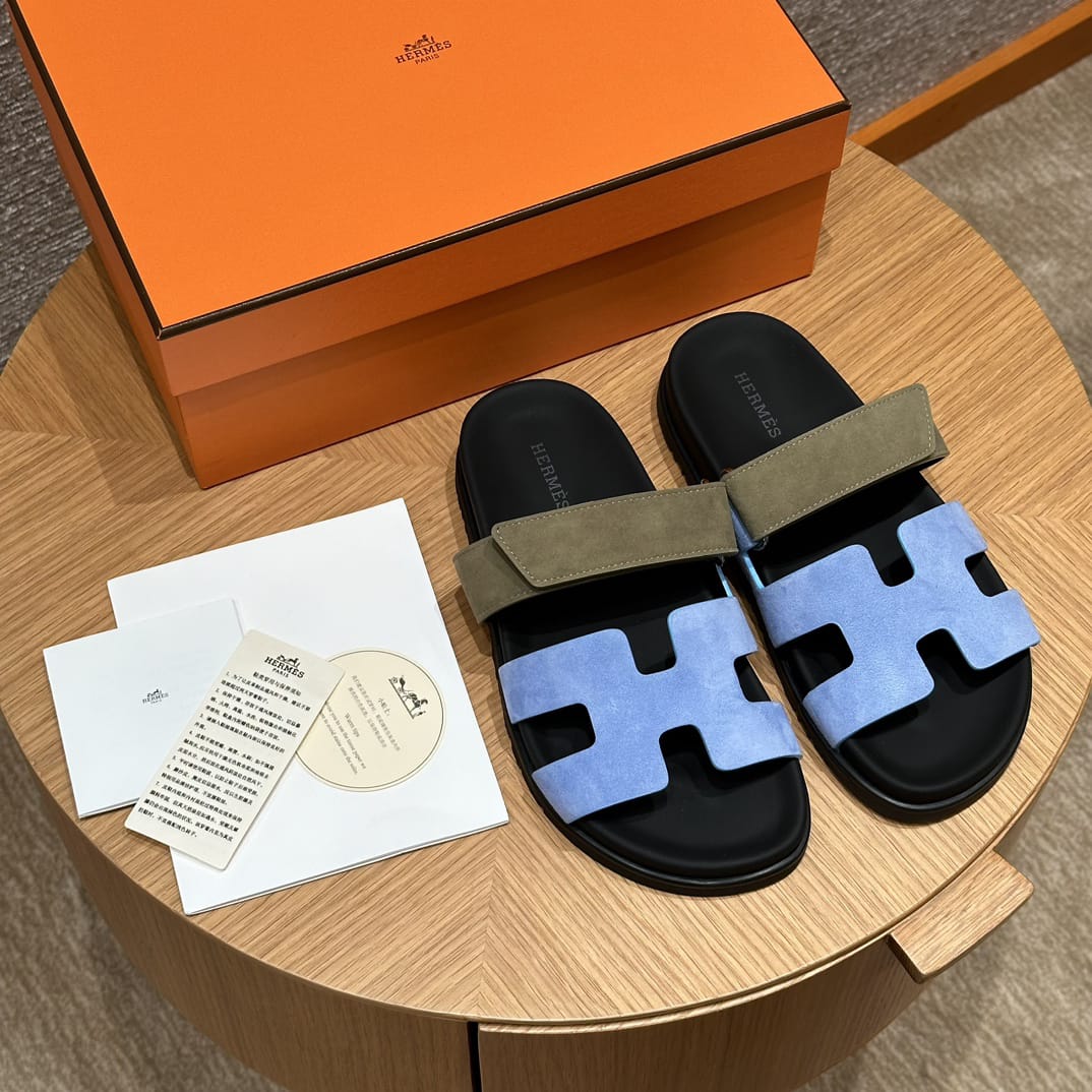 Hermes Chypre Khaki Blue
