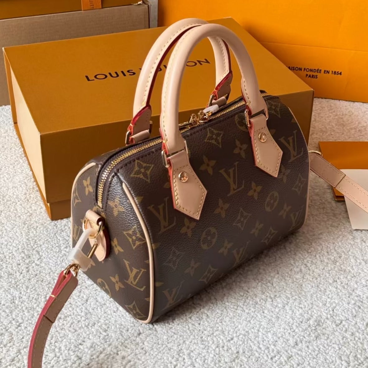 LV Speedy Bandouliere 20 Canvas Bag