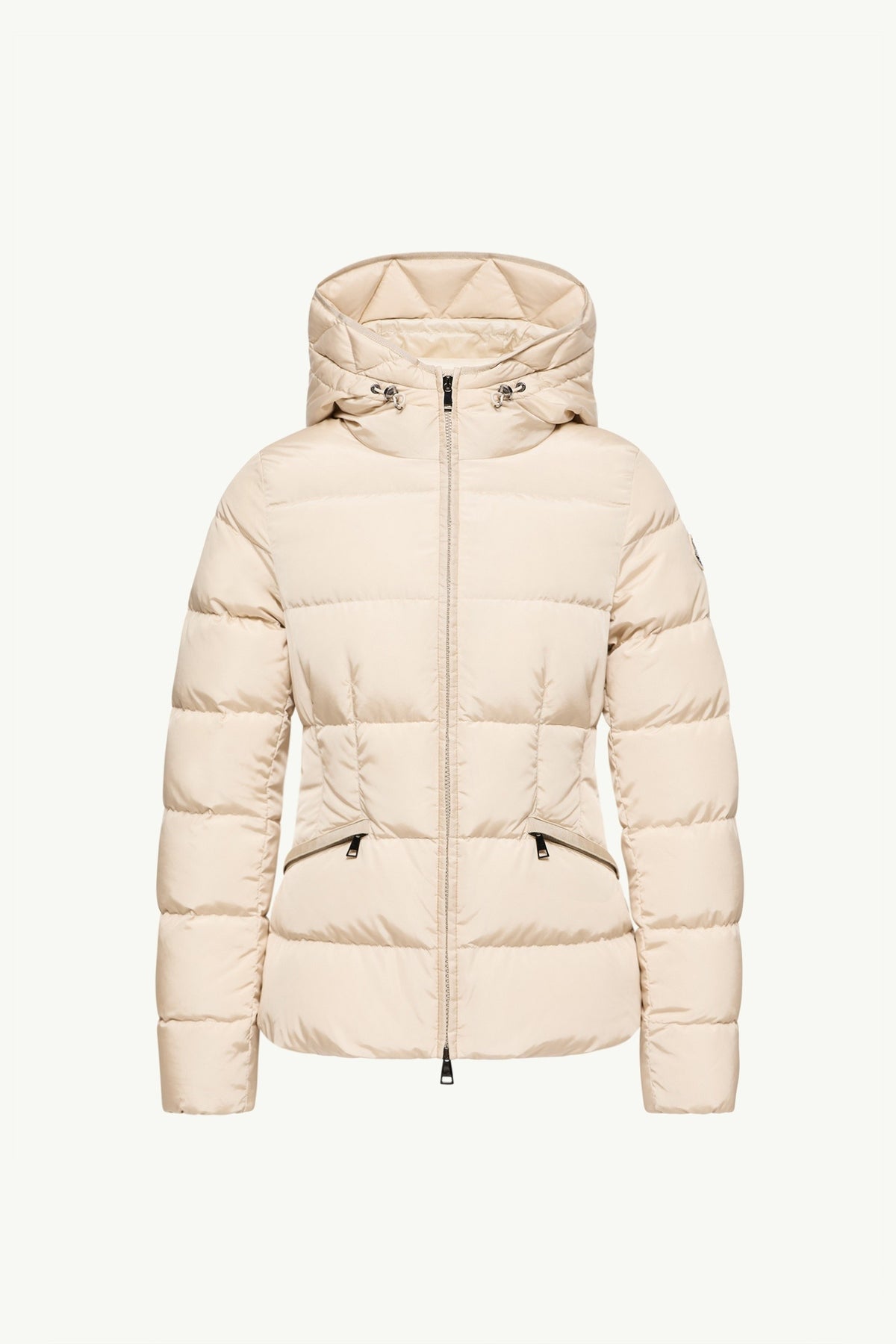 Moncler Avoce Beige · Doudoune courte à capuche