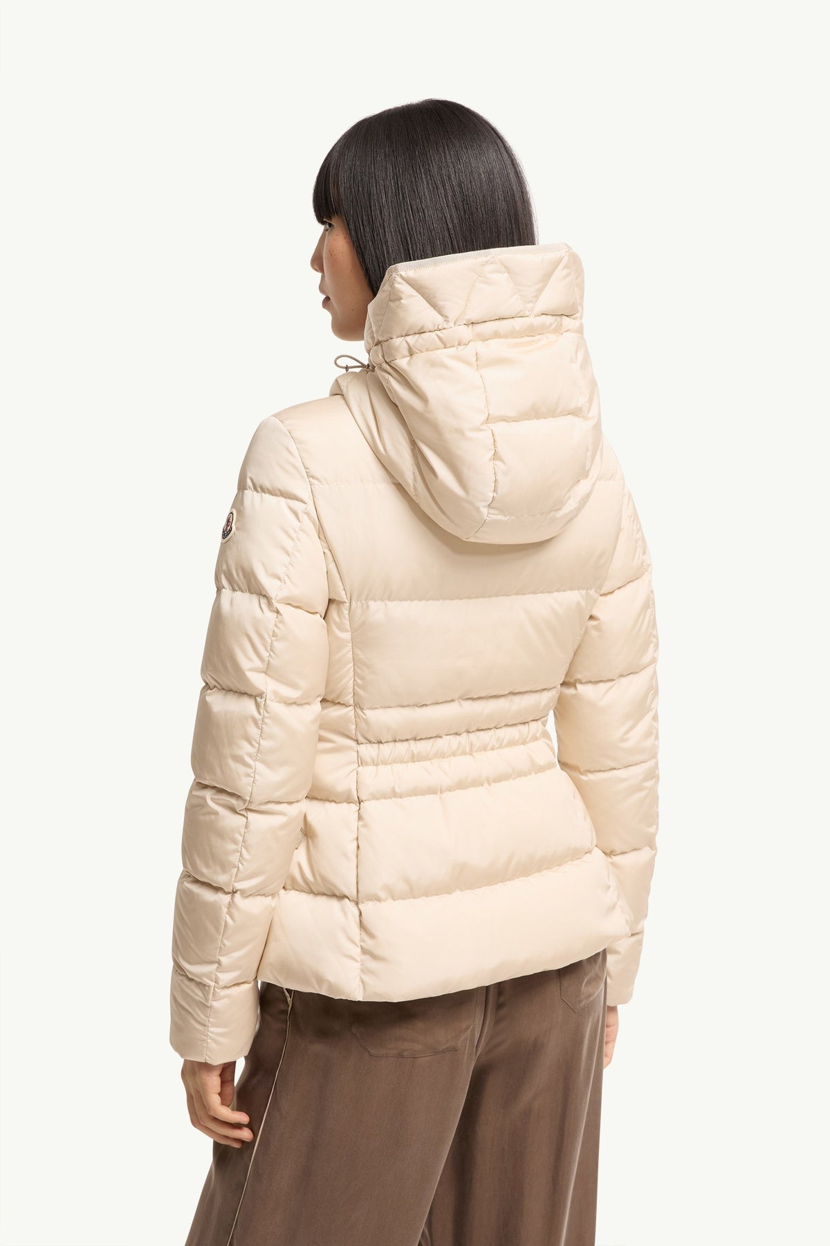Moncler Avoce Beige · Doudoune courte à capuche