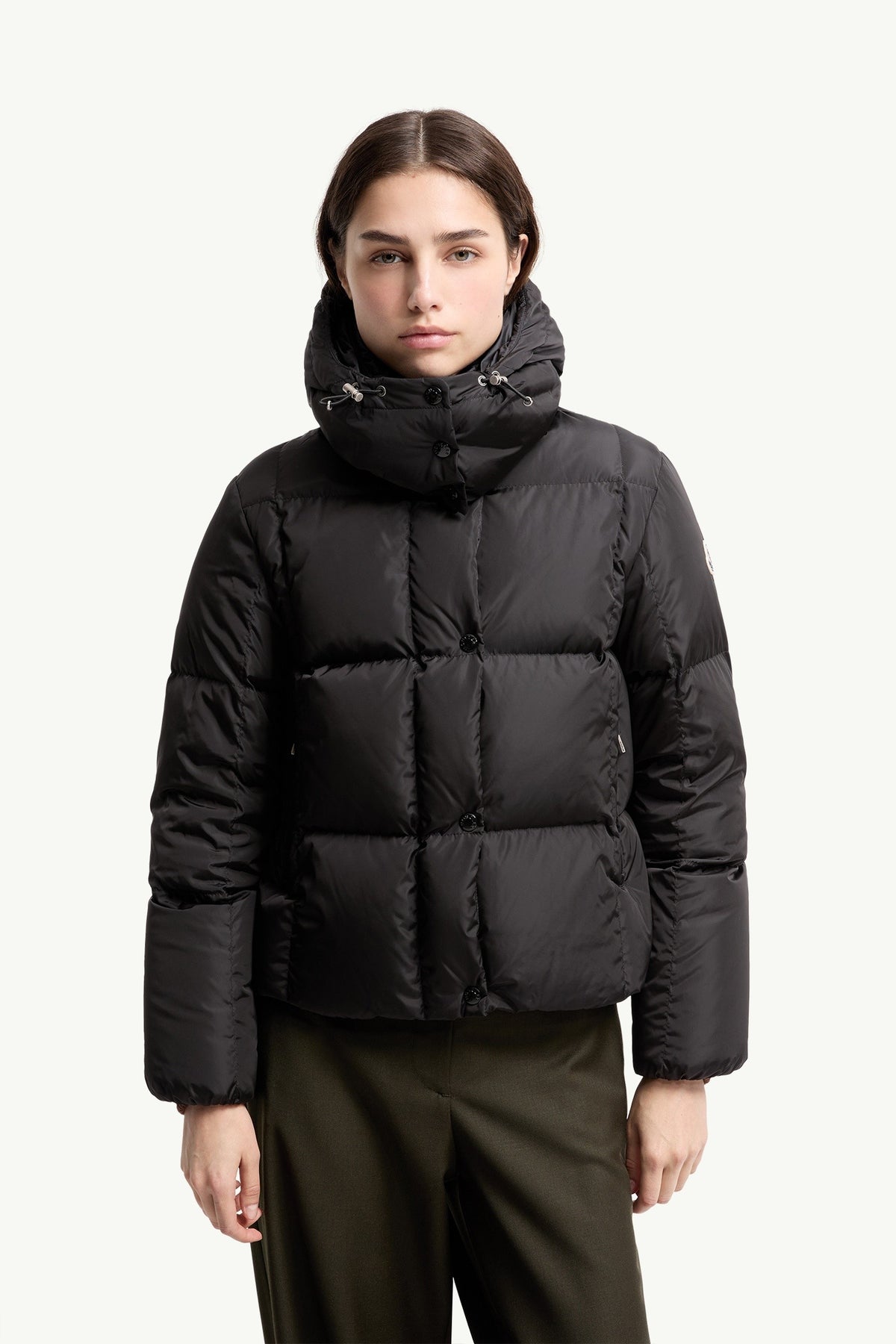 Moncler Castelnew Noir · Doudoune courte à capuche