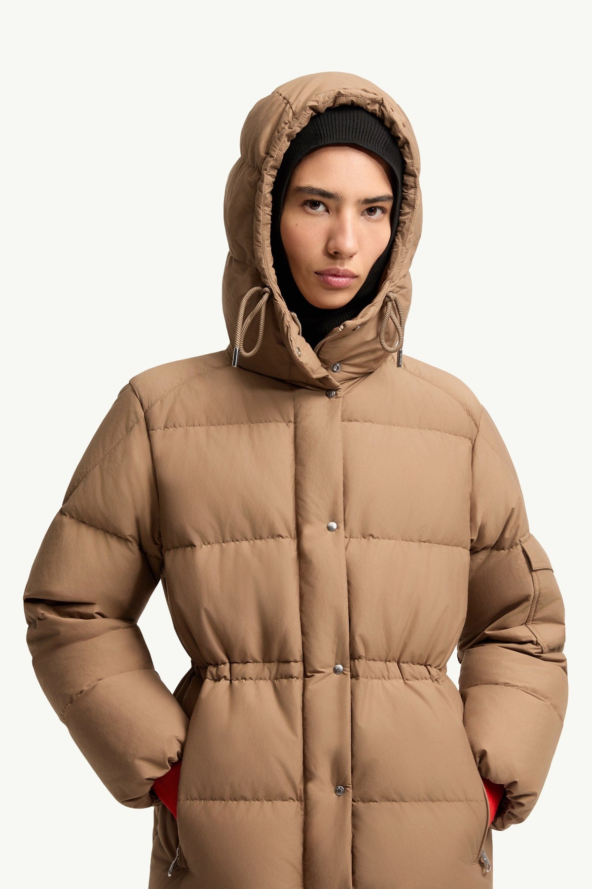 Moncler Himalaya Marron Clair · Doudoune courte à capuche