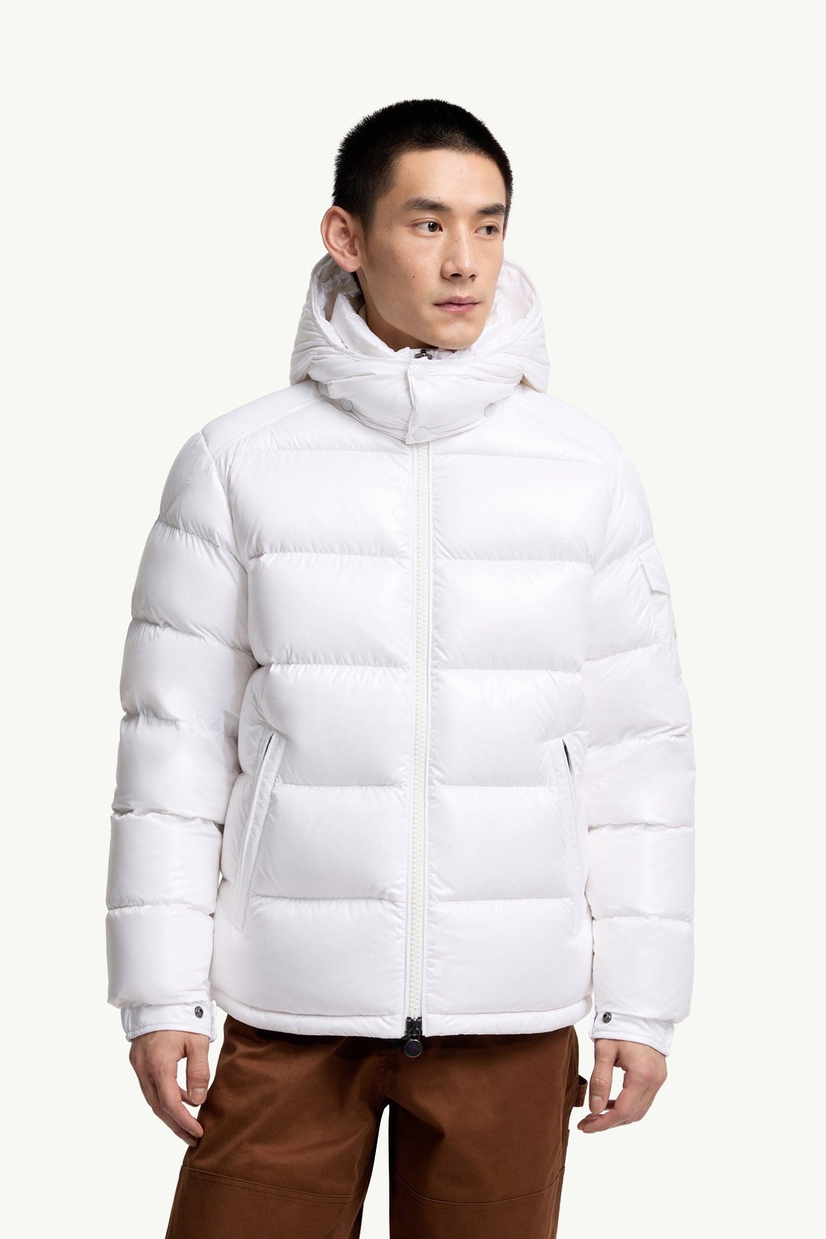 Moncler Maya Blanc · Doudoune à capuche