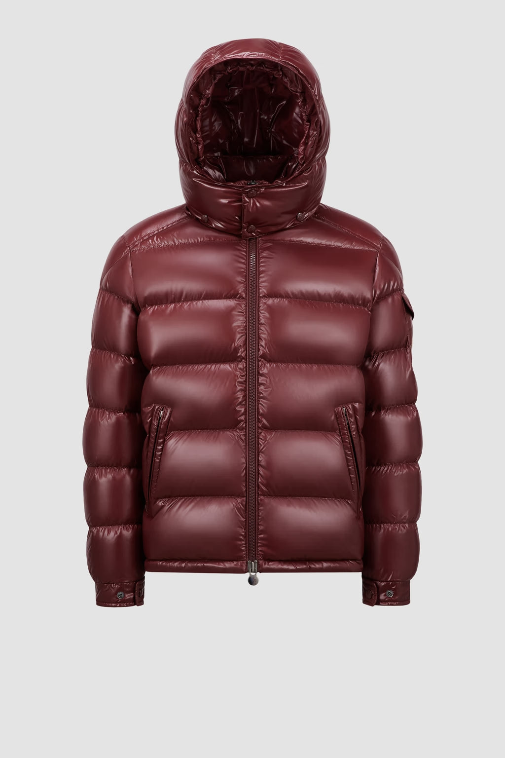 Moncler Maya Bordeaux · Doudoune courte à capuche