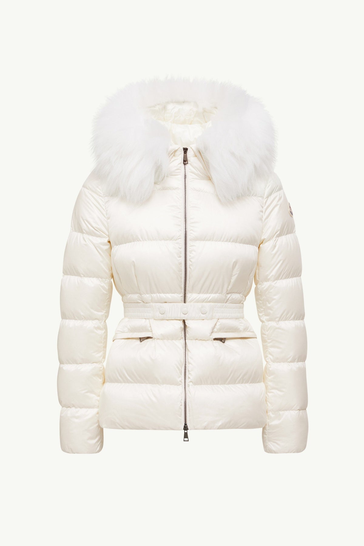 Moncler Boed Blanc · Doudoune courte bordée de shearling