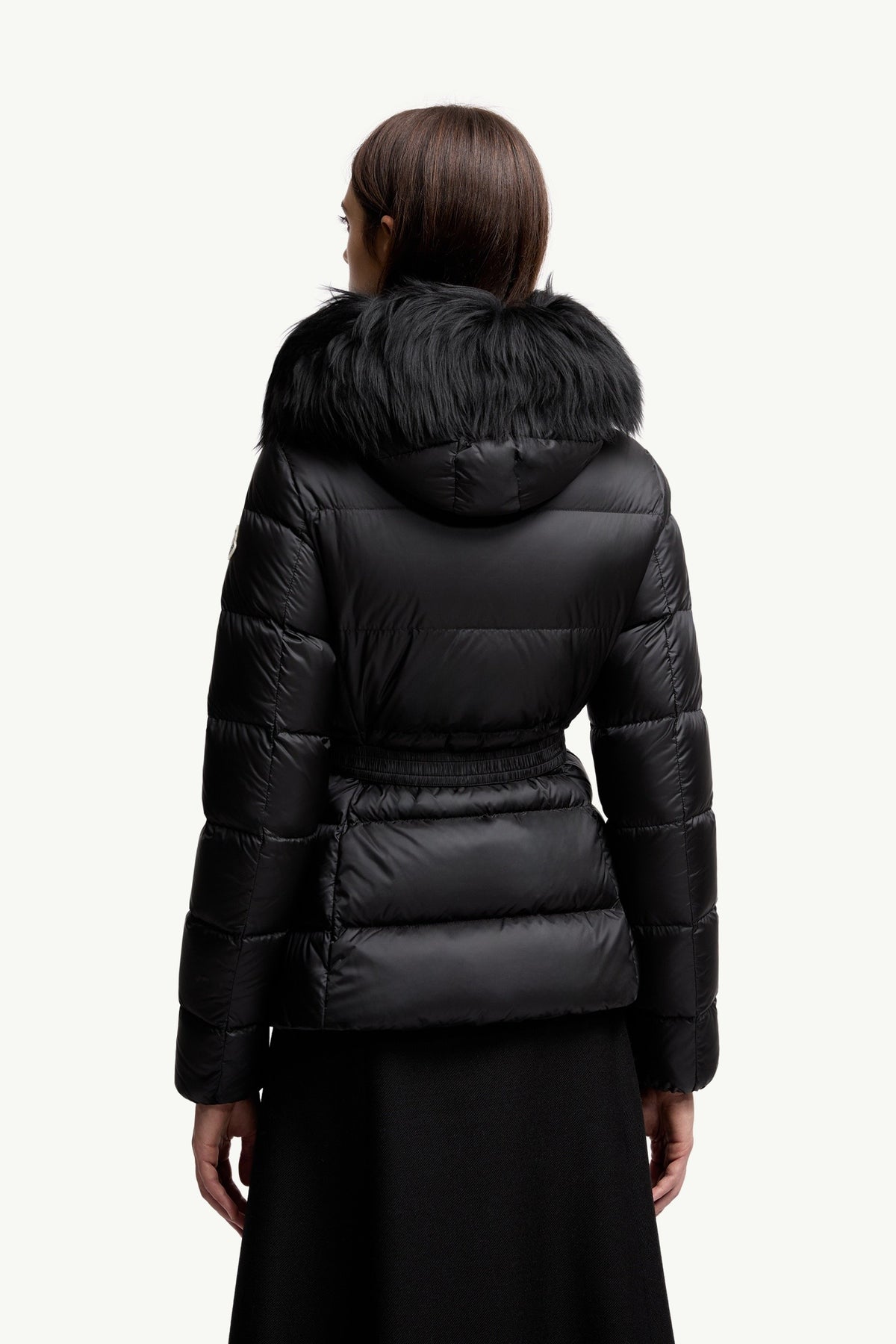 Moncler Boed Noir · Doudoune courte bordée de shearling