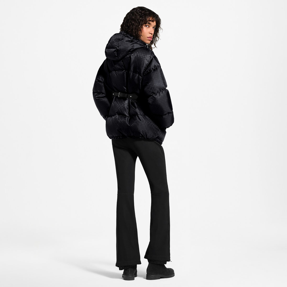 Louis Vuitton Nanogram Noir · Doudoune ceinturée