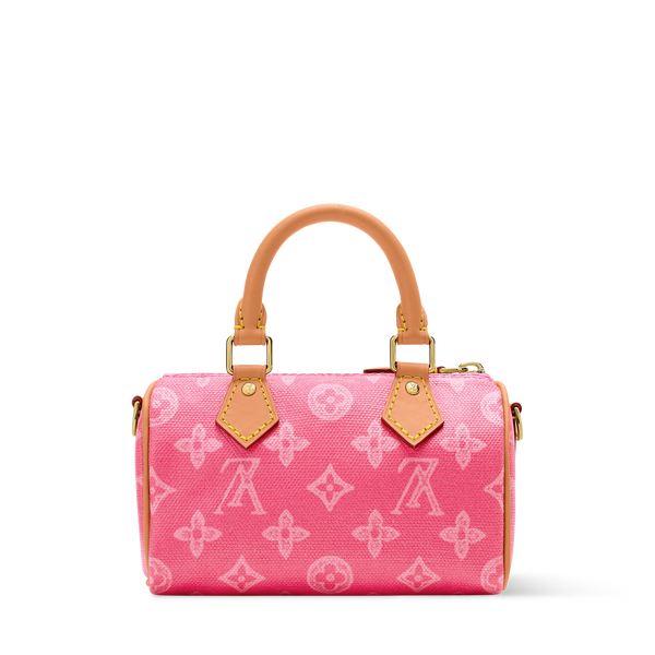 LV Nano Speedy Pink Canvas Bag