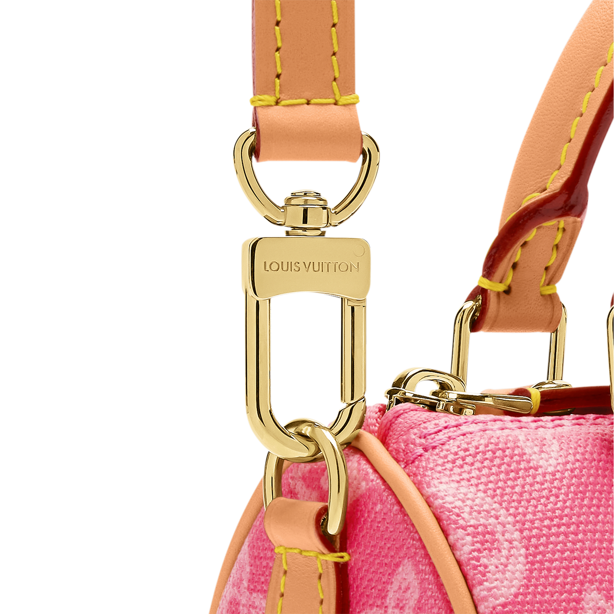 LV Nano Speedy Pink Canvas Bag