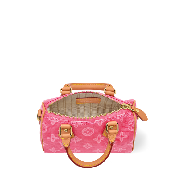 LV Nano Speedy Pink Canvas Bag