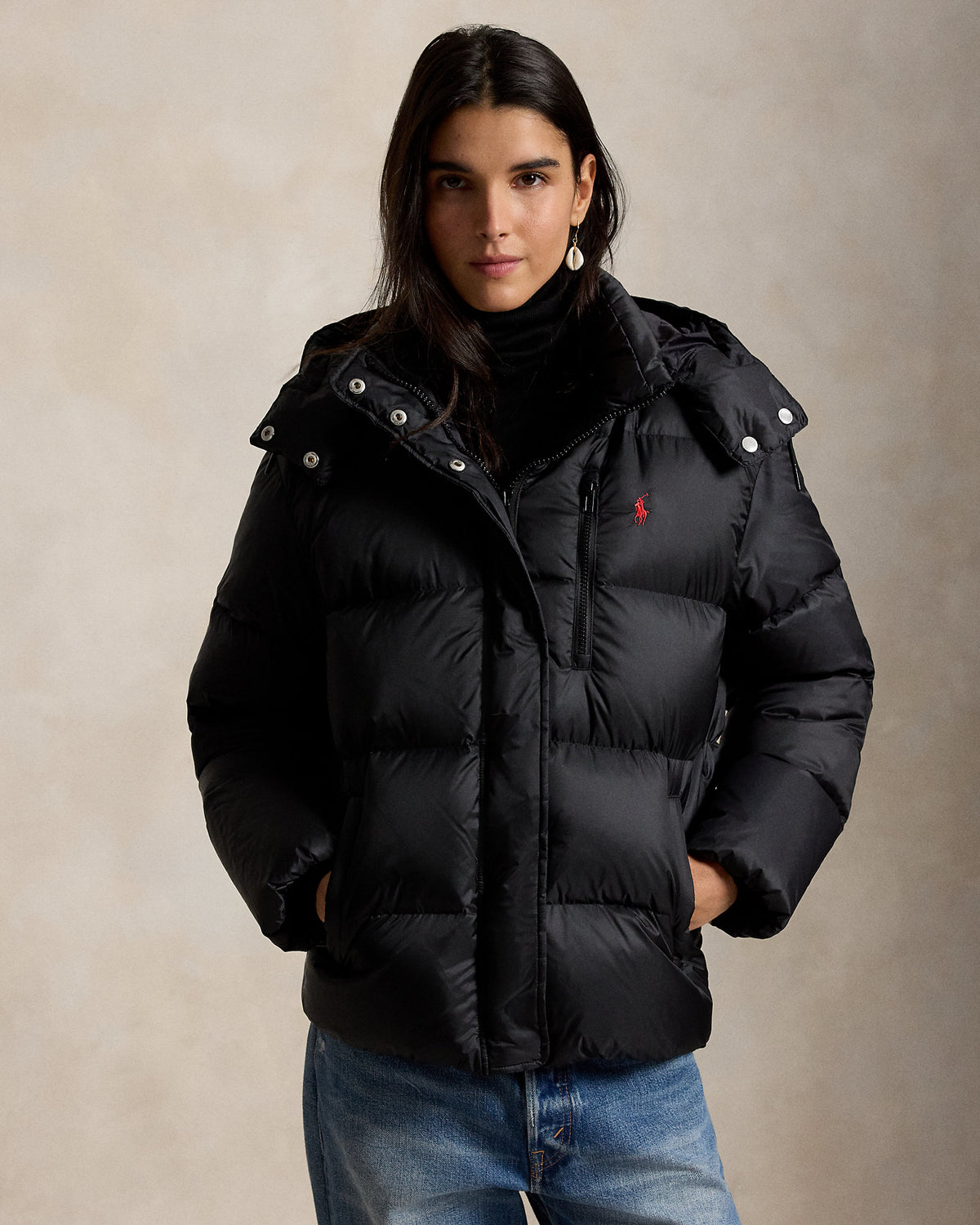 Ralph Lauren Mi-Lourde Noir · Doudoune en duvet