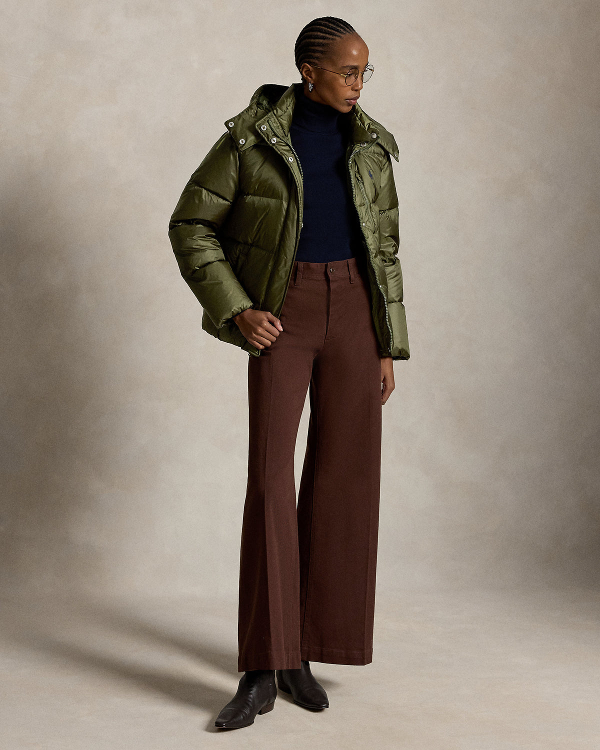 Ralph Lauren Mi-Lourde Vert Olive · Doudoune en duvet
