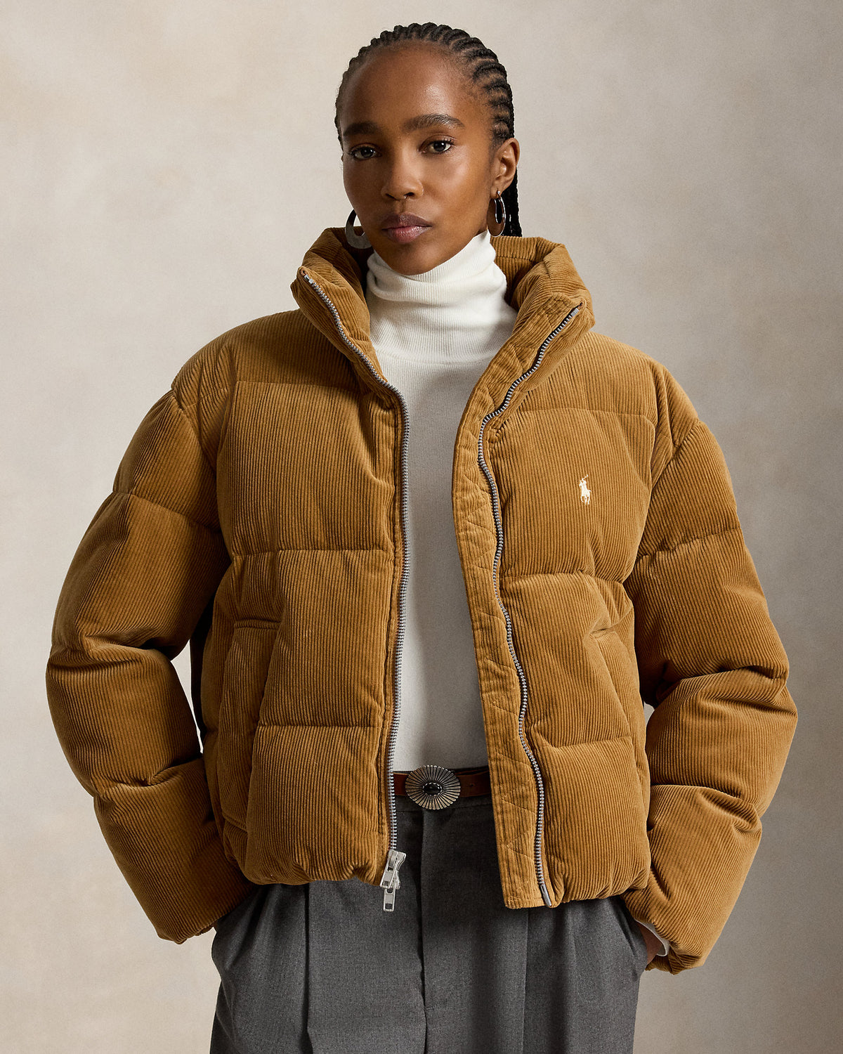 Ralph Lauren Velours Côtelé Camel · Doudoune