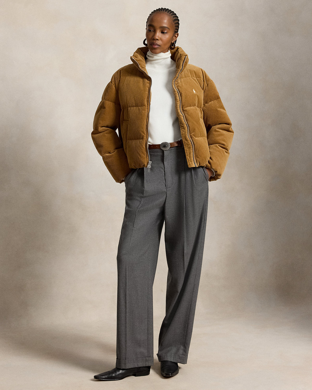 Ralph Lauren Velours Côtelé Camel · Doudoune