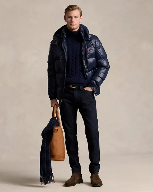 Ralph Lauren Gorham Bleu Marine · Doudoune brillante
