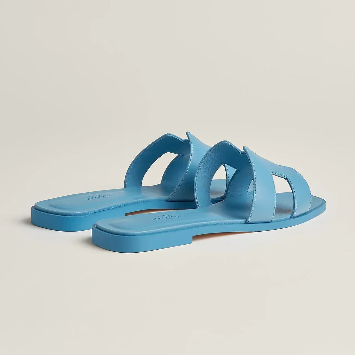 Hermes Sandals Blue Cameo