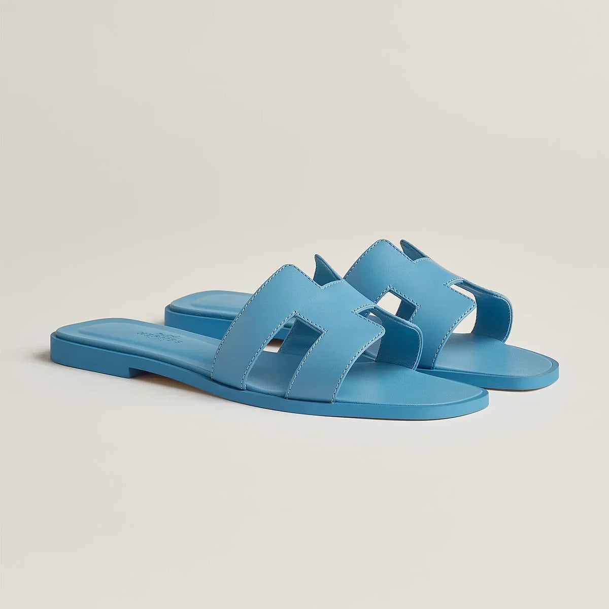 Hermes Sandals Blue Cameo